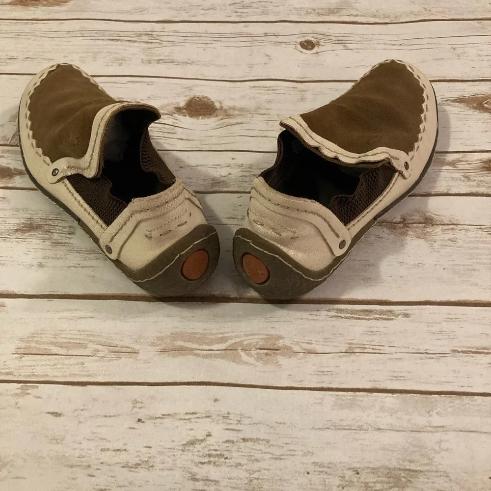 Fly London Brown Leather Slip On Loafers 42/9